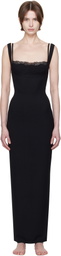 SKIMS Black Soft Lounge Lace Tank Maxi Dress