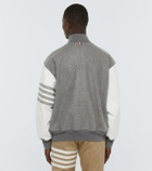 Thom Browne - Engineered stripe wool varsity jacket
