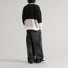 Navinder Nangla Fassion Weak Mohair Jumper in Black/White/Red