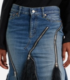Junya Watanabe Low-rise denim maxi skirt