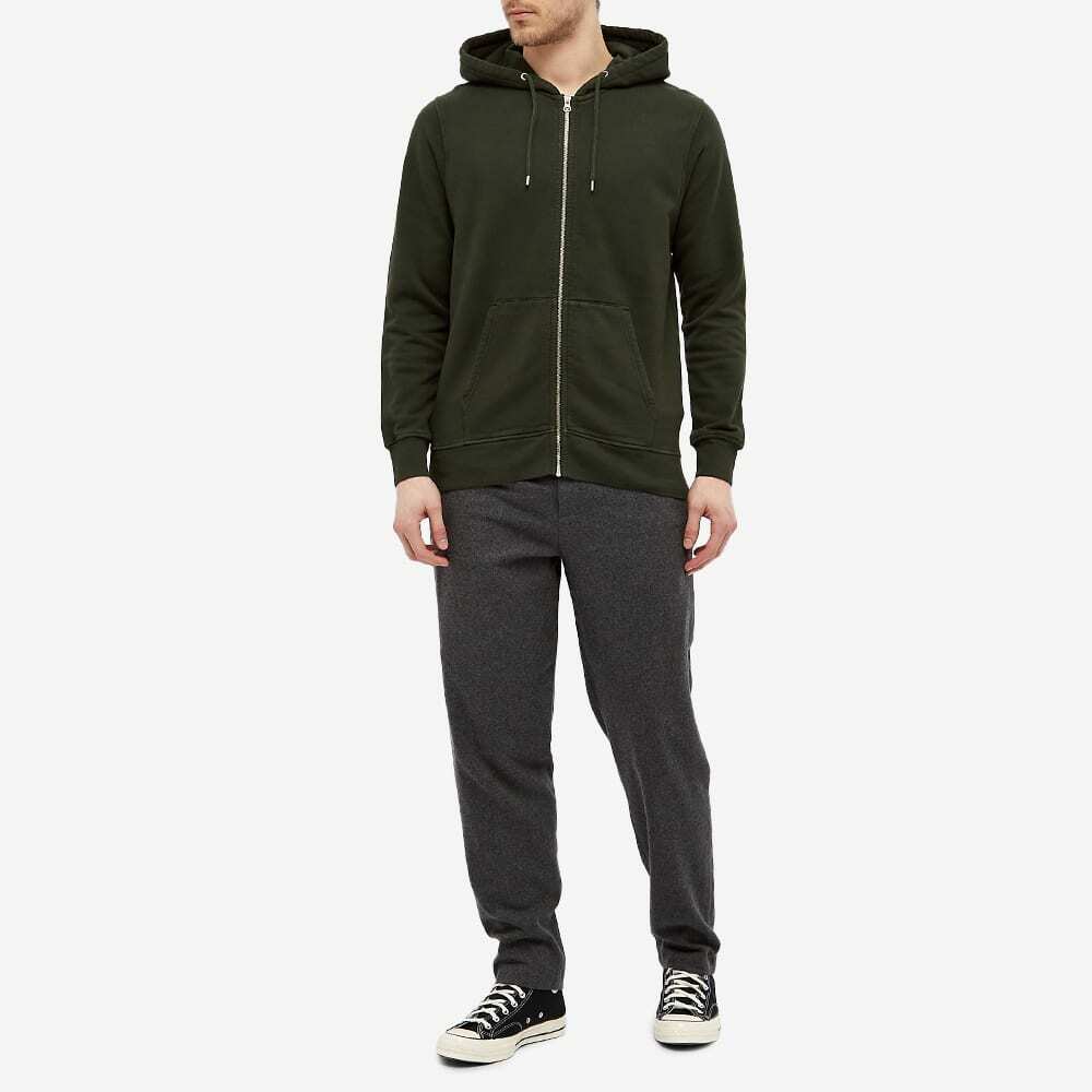 Colorful Standard Men's Classic Organic Zip Hoodie in Hunter Green