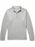 Peter Millar - Crown Cotton-Blend Piqué Half-Zip Sweatshirt - Gray