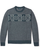 Peter Millar - Merino Wool-Blend Jacquard Sweater - Blue