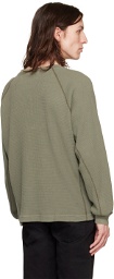 John Elliott Khaki Thermal Sweatshirt