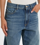 The Attico Mid-rise barrel-leg jeans