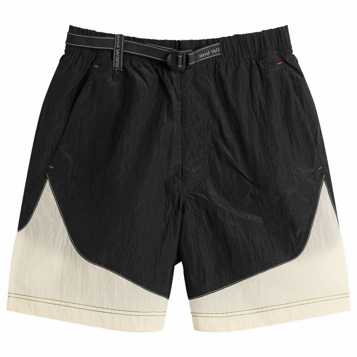 Photo: and wander Men's x ROA Ripstop Wind Shorts in Off White