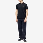 Fred Perry Men's Twin Tipped Polo Shirt in Black/Whisky Brown