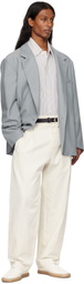 LEMAIRE Blue Soft Double Breasted Blazer