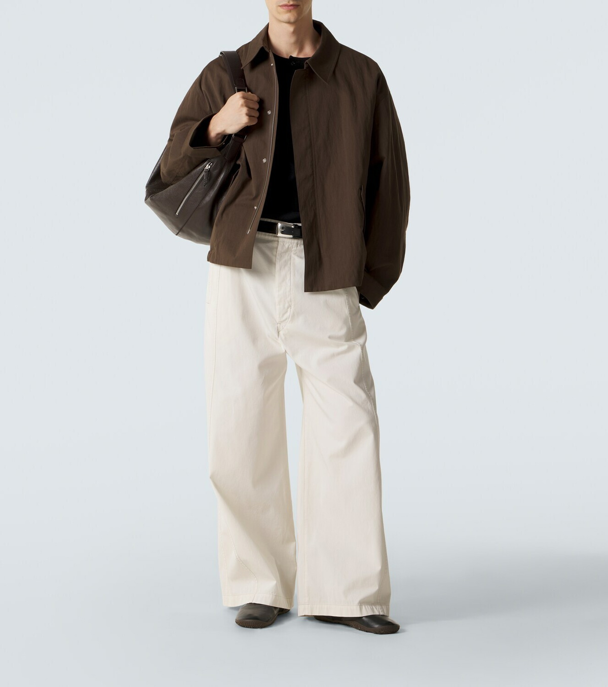 Lemaire Cotton and linen Henley shirt