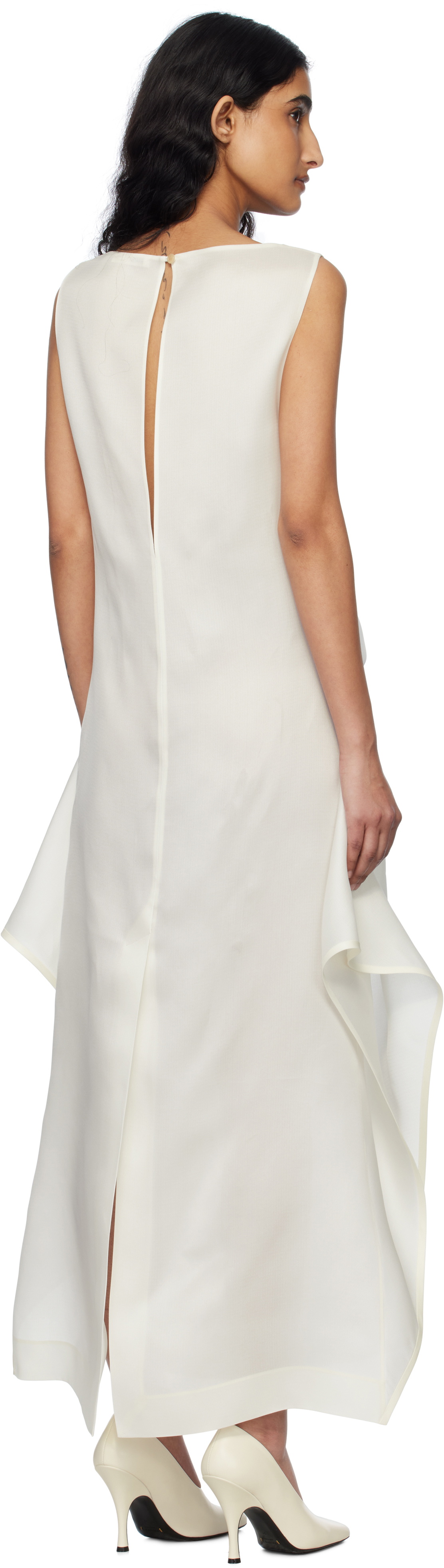 KHAITE White Kenith Maxi Dress Khaite KHAITE White Kenith Maxi Dress Khaite