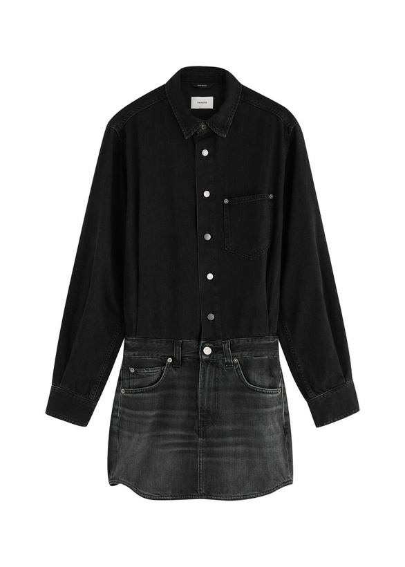Photo: Haikure Tamu Faded Denim Mini Dress Black