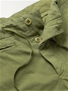 MAN 1924 - Tomi Slim-Fit Stretch-Cotton Poplin Drawstring Trousers - Green