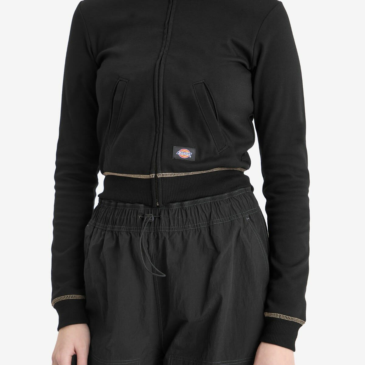 Dickies Women's Funnel Neck Cardigan in Black
