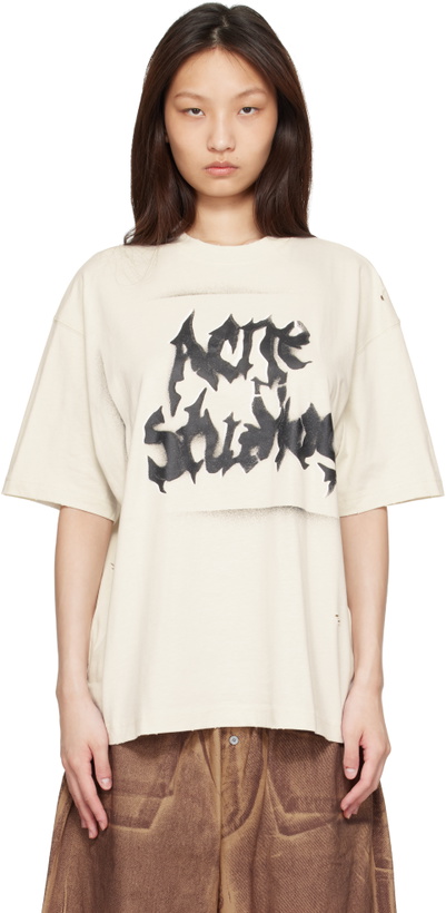 Photo: Acne Studios Off-White Gothic Logo T-shirt