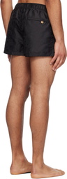 Versace Underwear Black Barocco Jacquard Swim Shorts