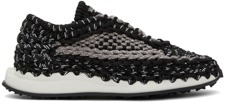 Photo: Valentino Garavani Black & Grey Crochet Sneakers