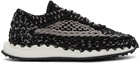 Valentino Garavani Black & Grey Crochet Sneakers