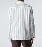 Brioni Striped cotton and linen blazer