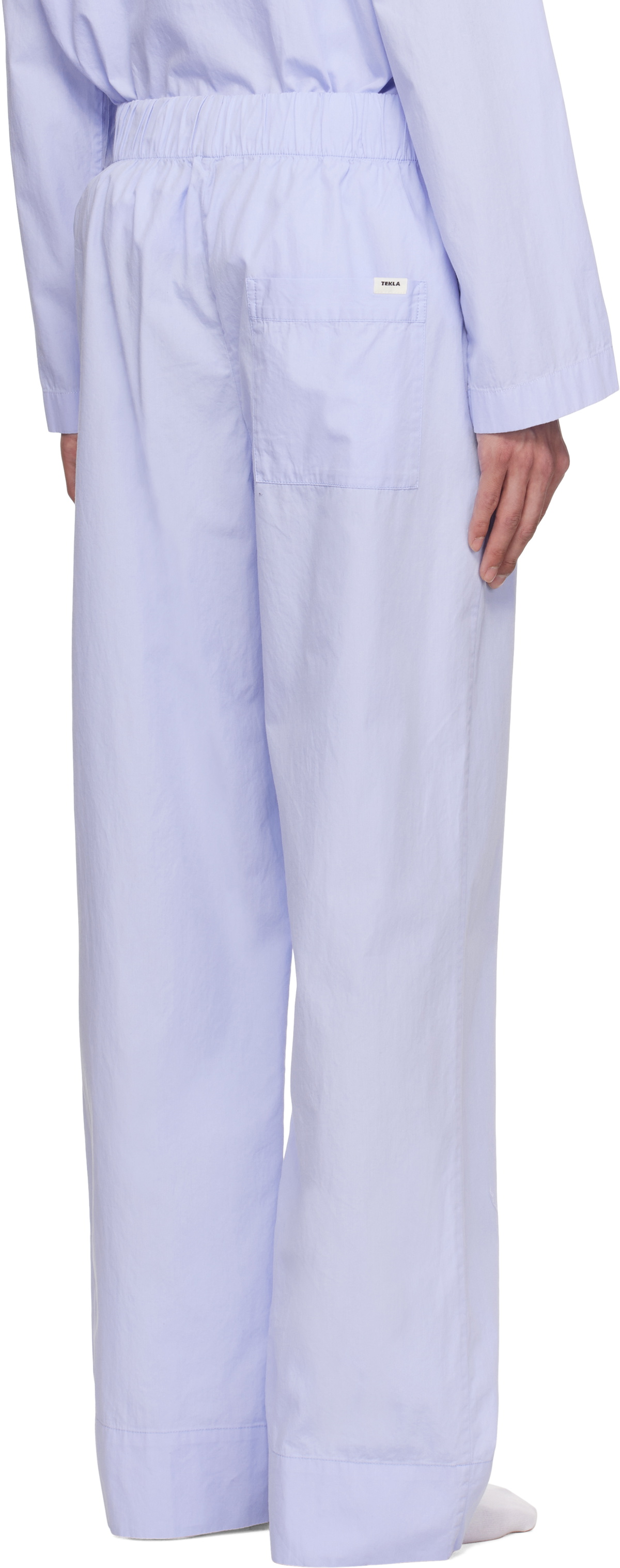 Tekla Blue Poplin Pyjama Pants