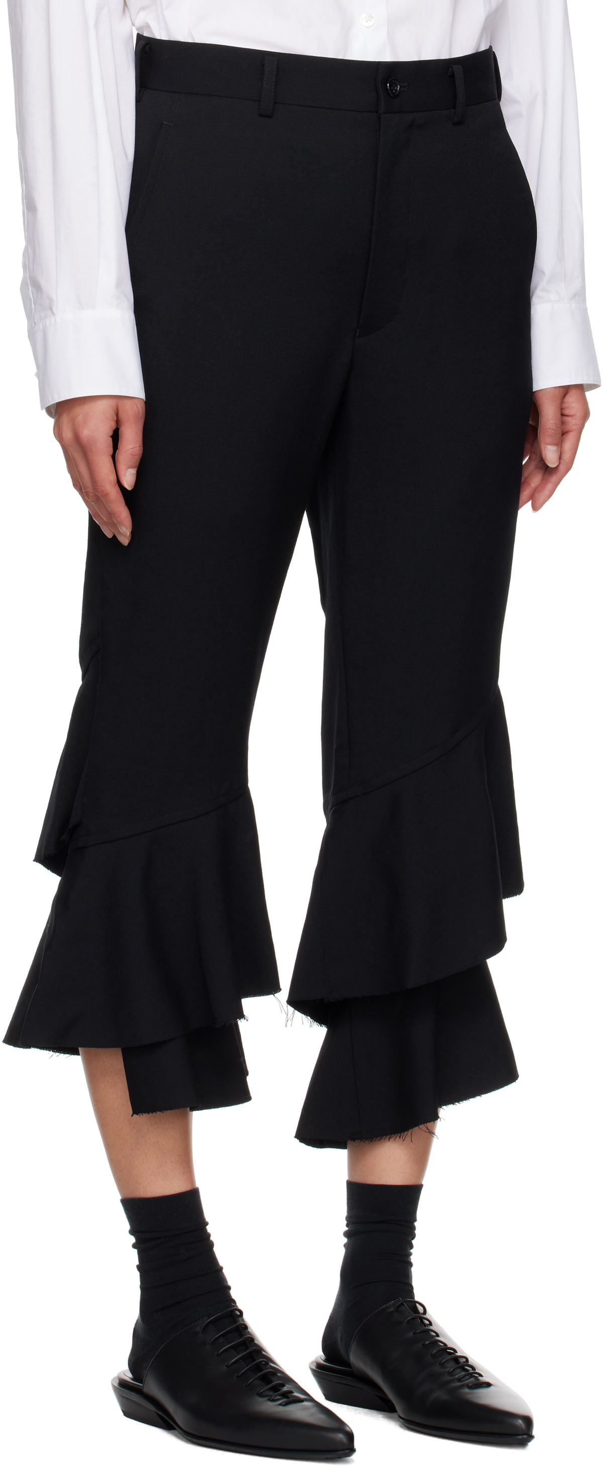 Black Comme des Garçons Black Gabardine Trousers