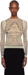 Jean Paul Gaultier Beige & Black 'Je T'aime' T-shirt