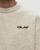 ølåf Drift Knitted Crewneck Beige Pullovers