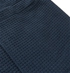 Schiesser - Waffle-Knit Cotton Robe - Navy