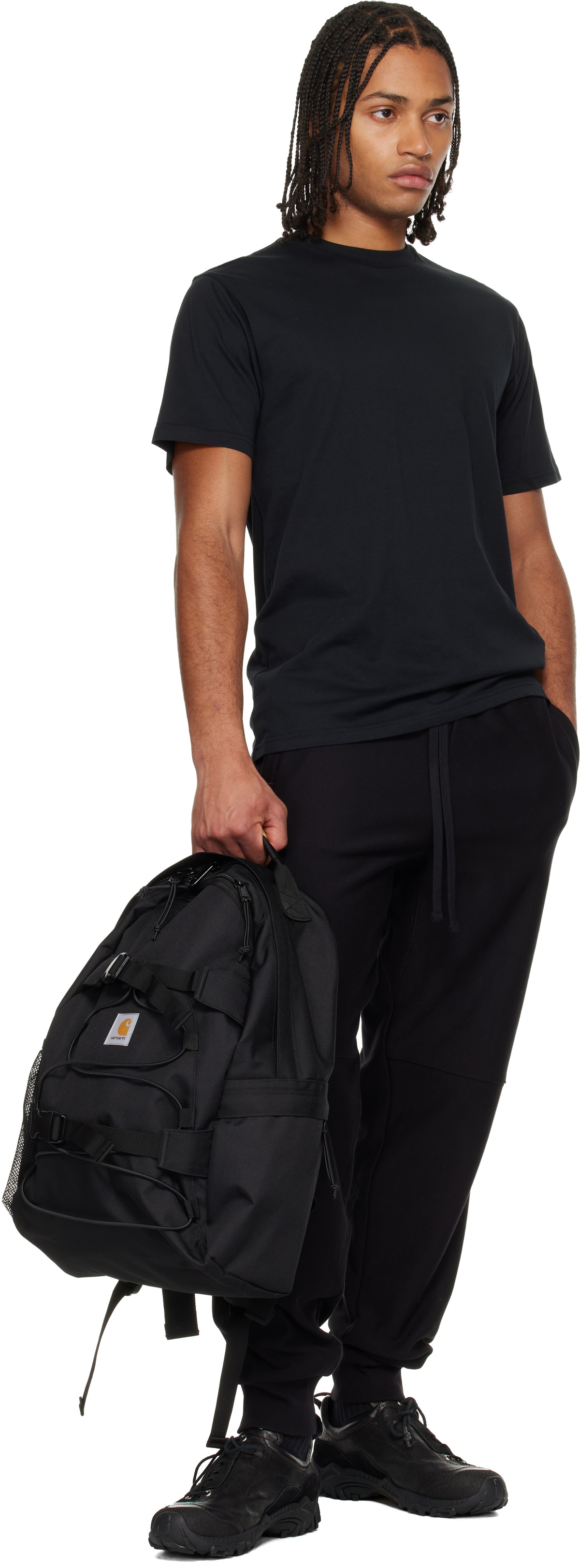 Carhartt Work In Progress Black American Script Jogging Sweatpants