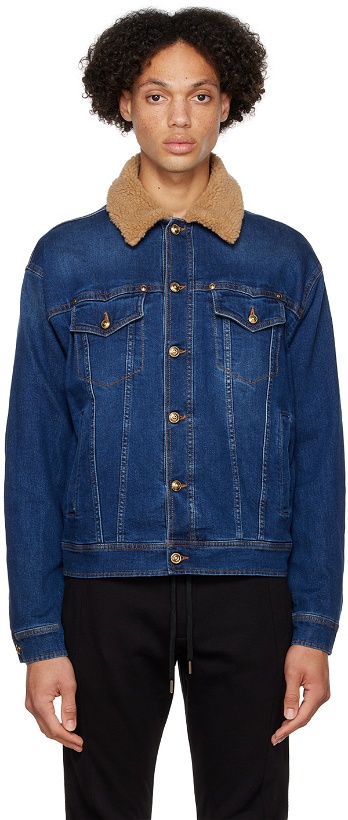 Photo: Versace Jeans Couture Blue Piece Number Denim Jacket