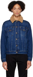 Versace Jeans Couture Blue Piece Number Denim Jacket