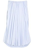 Jacquemus La Robe Lavande Striped Poplin Midi Dress White