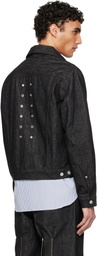 FUMITO GANRYU Black Work Riders Denim Jacket