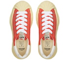 Maison MIHARA YASUHIRO Men's Blakey Low Original Sole Vintage Canvas Sneakers in Orange