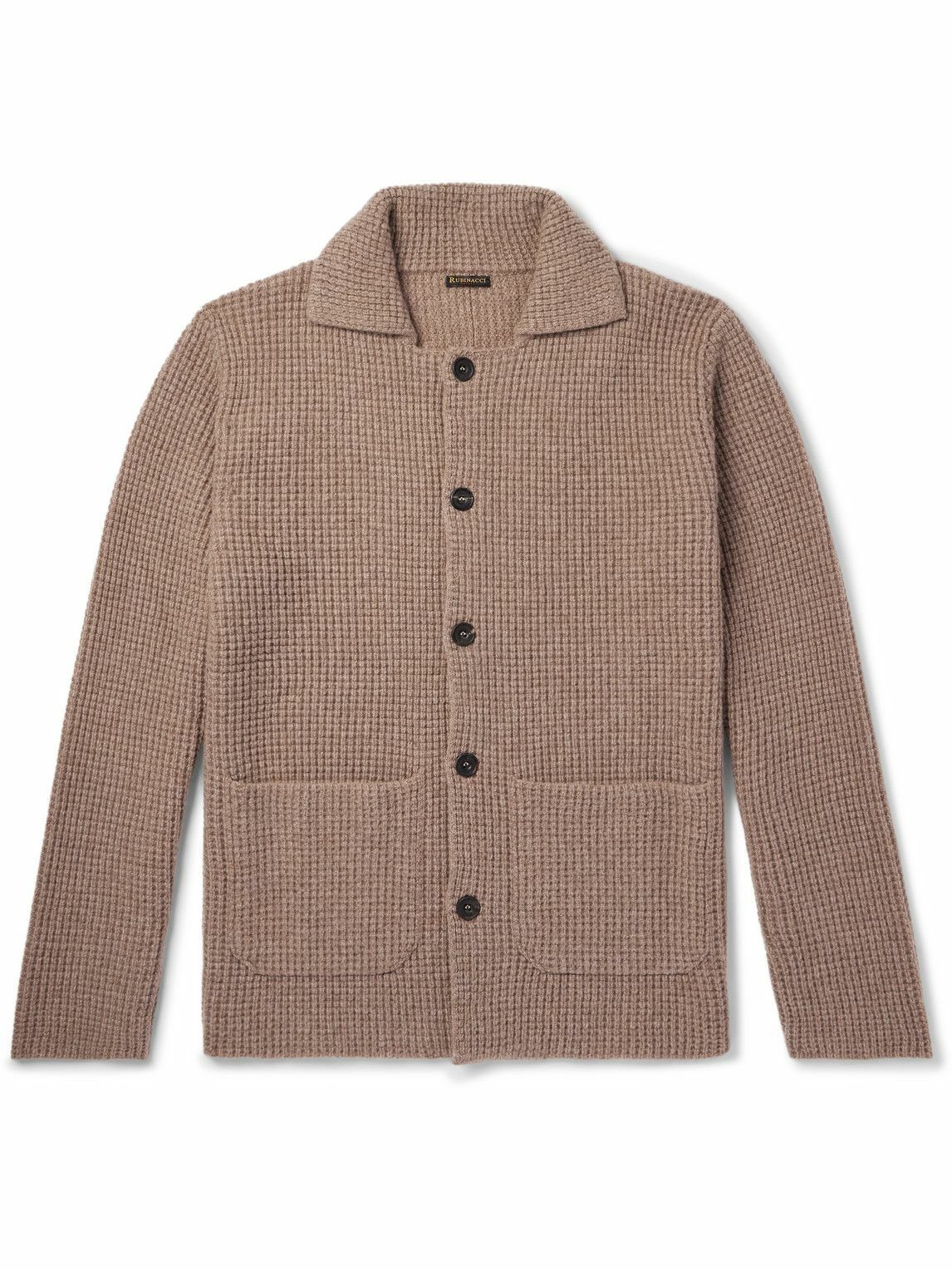 Rubinacci - Waffle-Knit Cashmere Cardigan - Brown