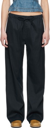 rag & bone Navy Logan Linen-Blend Beach Lounge Pants