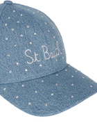 MC2 Saint Barth Denim Rhinestones Embellished Ball Cap Davis