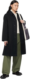nanamica Navy 2L Cotton GORE-TEX Balmacaan Coat
