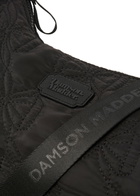 Damson Madder Crescent Bow-embroidered Satin Shoulder bag - Black - One Size
