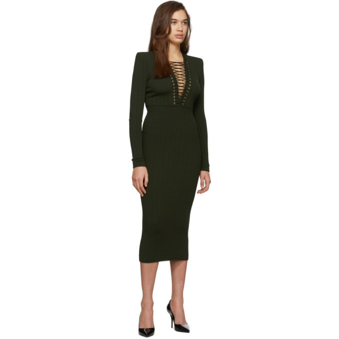 Balmain lace discount up dress