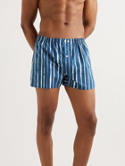 Anonymous ism - Slim-Fit Striped Cotton Boxer Shorts - Blue