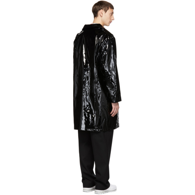 Anton Belinskiy Black Lacquer Vinyl Trench Coat Anton Belinskiy