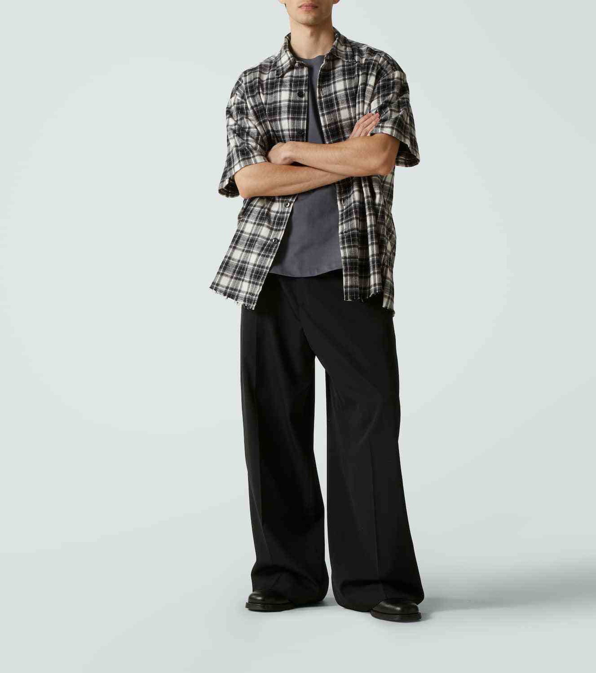 Greg Lauren Plaid cotton shirt