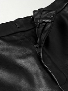 SAINT LAURENT - Straight-Leg Panelled Leather Trousers - Unknown