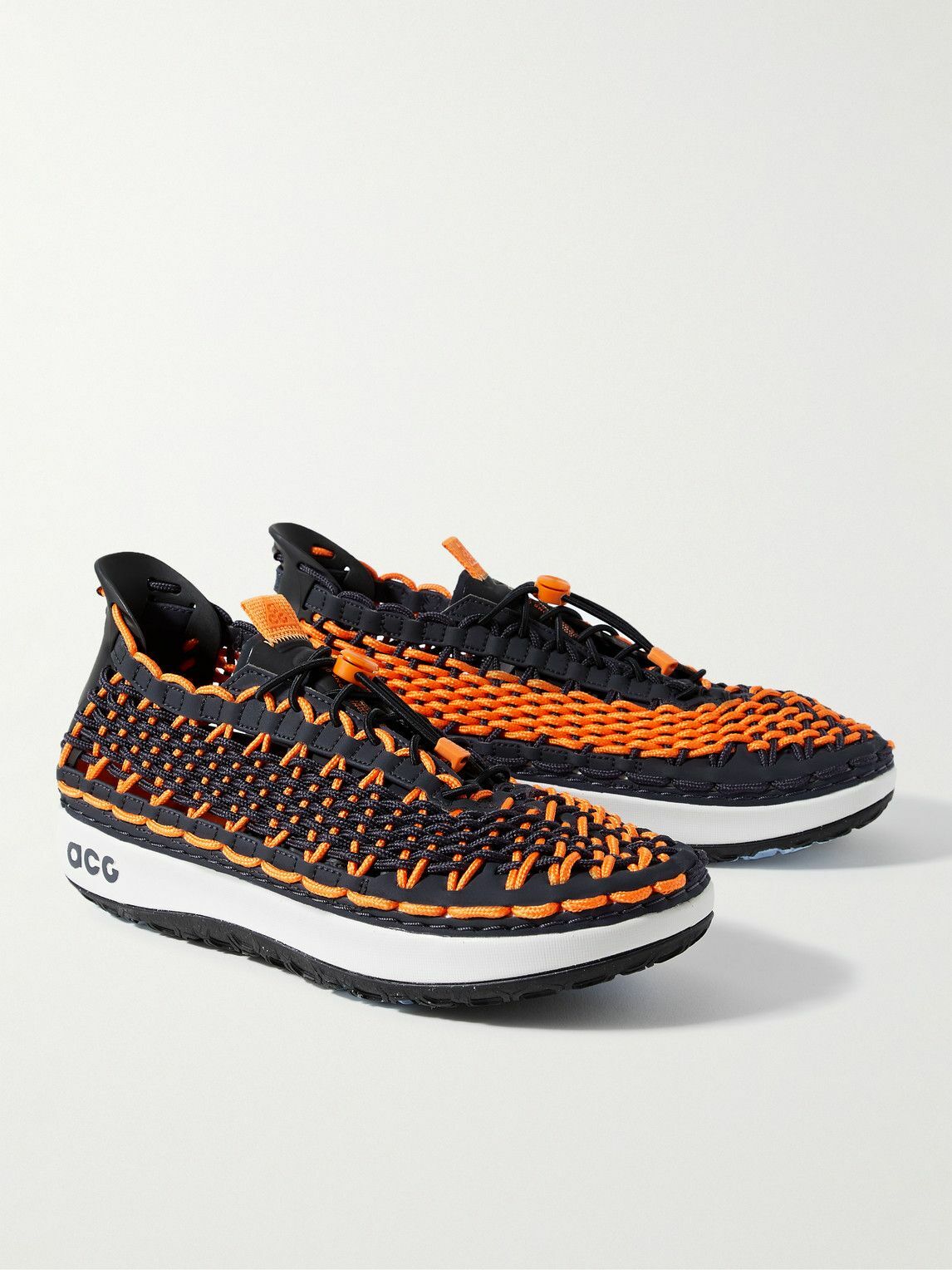 Nike - ACG Watercat Rubber-Trimmed Woven Cord Sneakers - Orange Nike