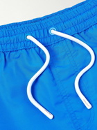 Loro Piana - Bay Straight-Leg Mid-Length Logo-Print Swim Shorts - Blue