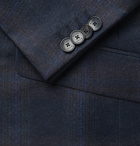 Etro - Navy Slim-Fit Checked Wool Suit Jacket - Navy