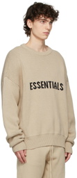 Essentials SSENSE Exclusive Beige Knit Pullover Sweater