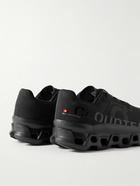 ON - Cloudmonster Rubber-Trimmed Mesh Running Sneakers - Black