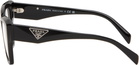 Prada Eyewear Black Symbole Rectangle Acetate Glasses