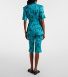 Ganni Printed capri pants